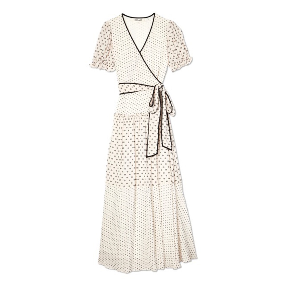 DIANE VON FURSTENBERG Breeze Maxi Wrap Dress Small BNWT